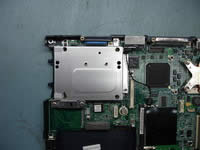 Toshiba Satellite 1200. Remove hard drive holder.