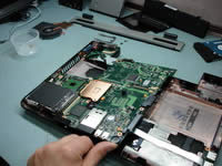 Remove laptop moterboard