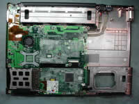 Toshiba Portege A100. Remove laptop top cover and LCD screen.