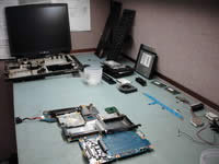 Laptop disassembled