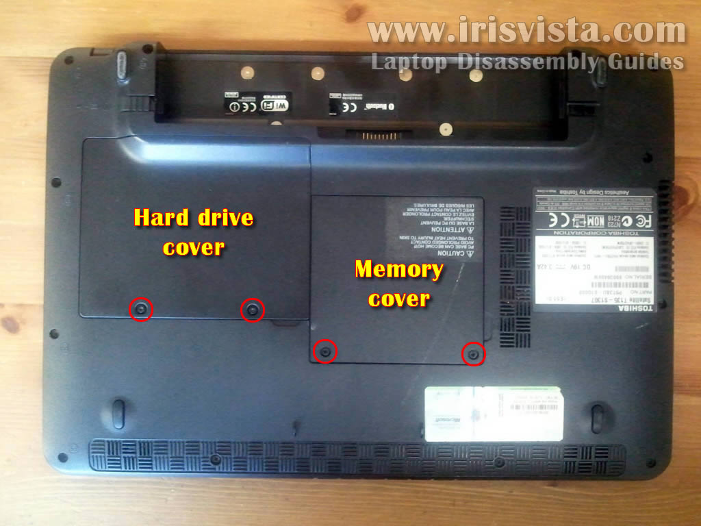 Toshiba Satellite T135, T135D, T130, T130D disassembly.