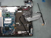 Lift up notebook motherboard