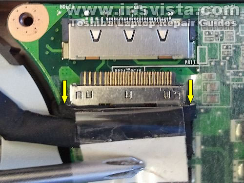 Display cable disconnected