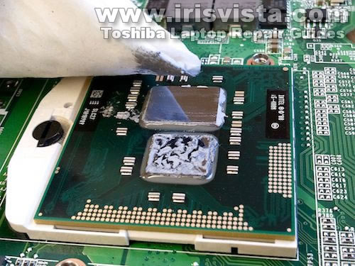 Clean up thermal grease