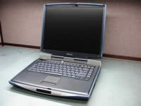 Toshiba Satellite 1905. Remove notebook battery and memory cover.
