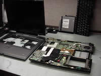Disassembling laptop