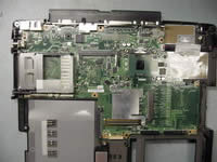 Removing laptop system board