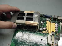 Lift off PC card connector