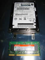 Laptop hard drive and memory