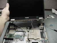 Remove LCD display assembly