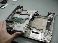 Remove laptop system board