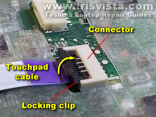 Touchpad connector locked