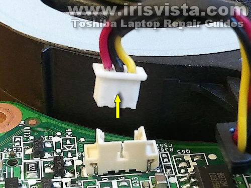 Fan cable disconnected